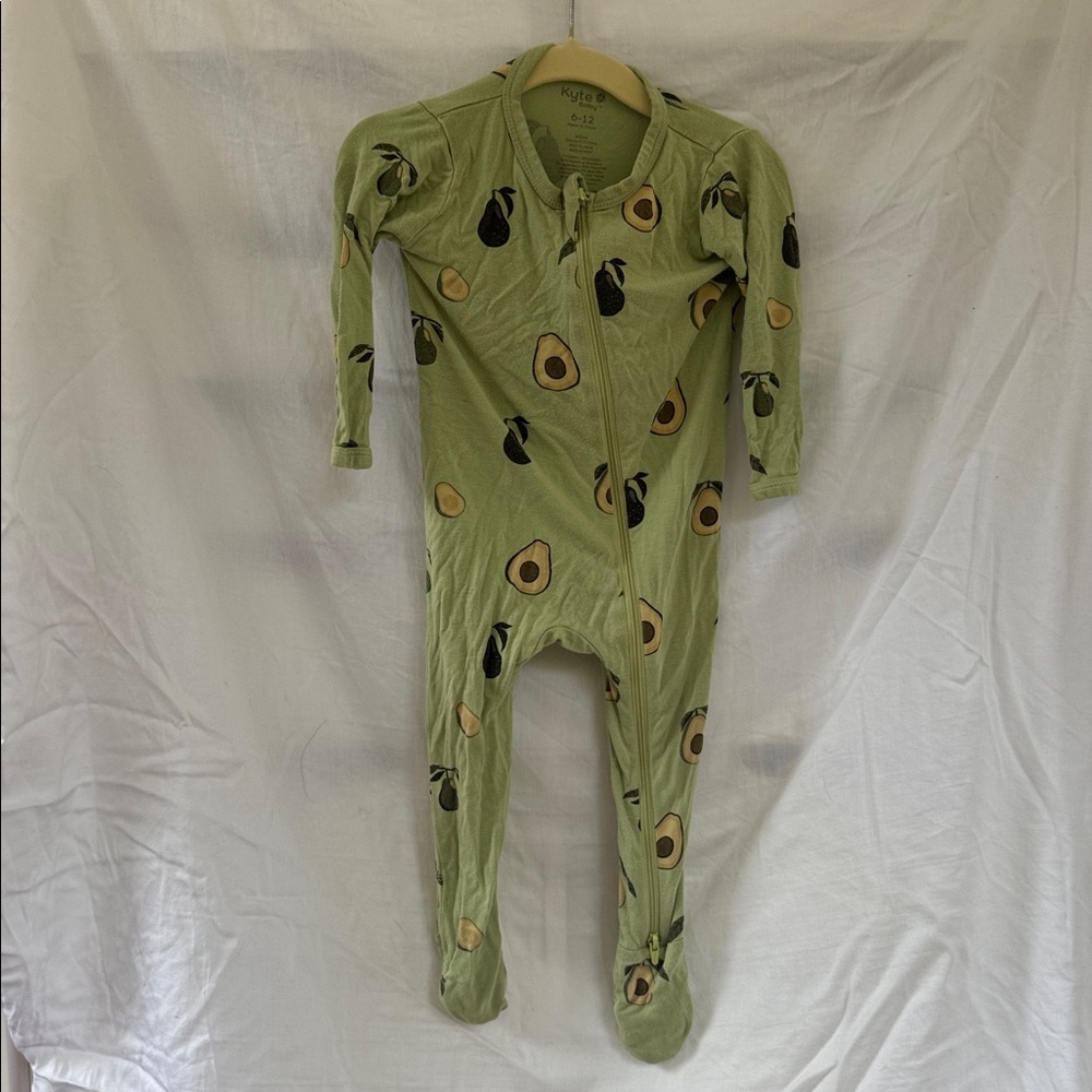 Kyte Baby Avacado‎ Zippered Footie 6-12M Bamboo